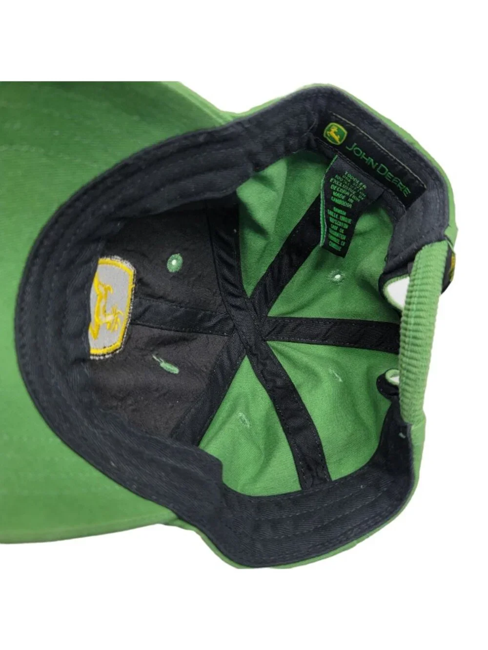 John Deere Toddler Logo Baseball Cap One Size Green Embroidered Adj Official Hat